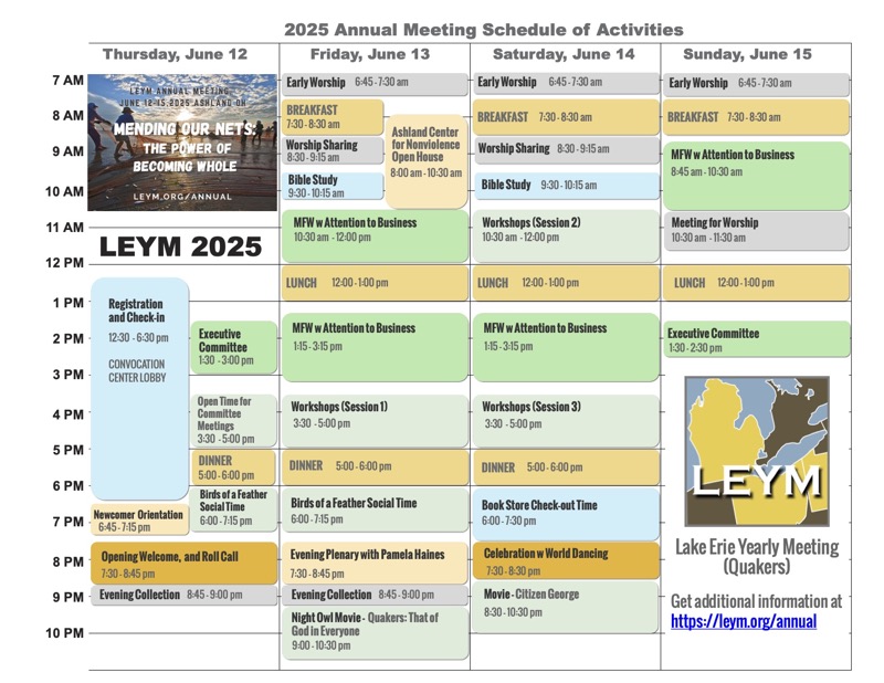 2025 Meeting Schedule