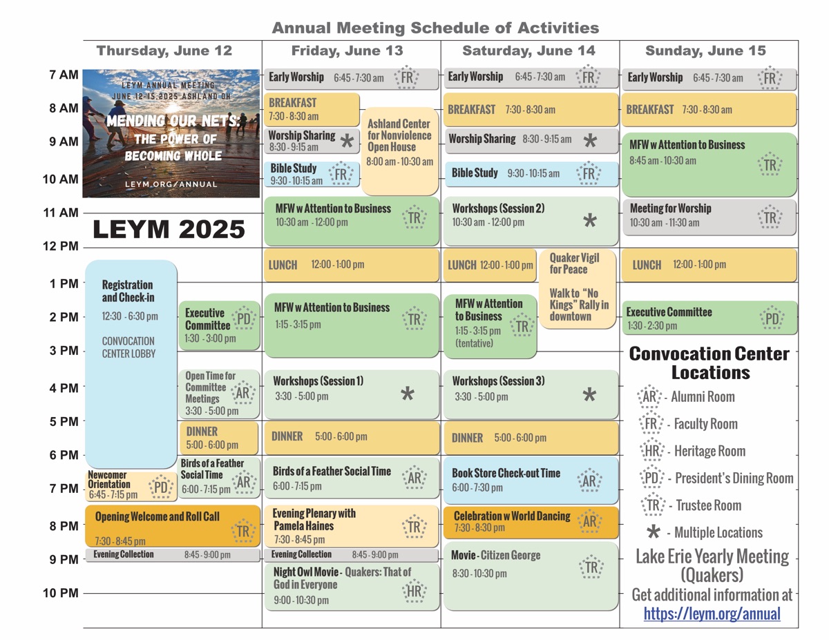 2025 Meeting Schedule