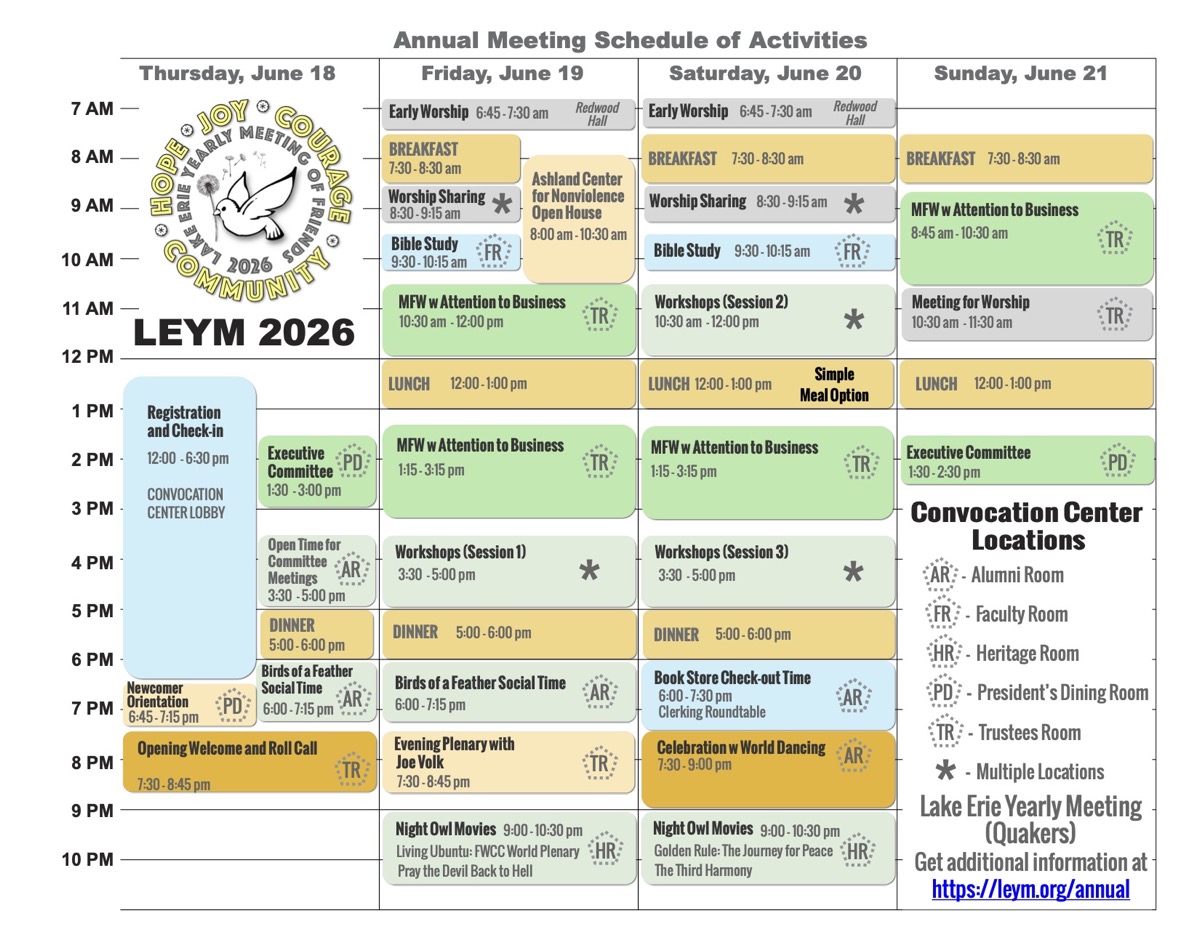 2026 Meeting Schedule