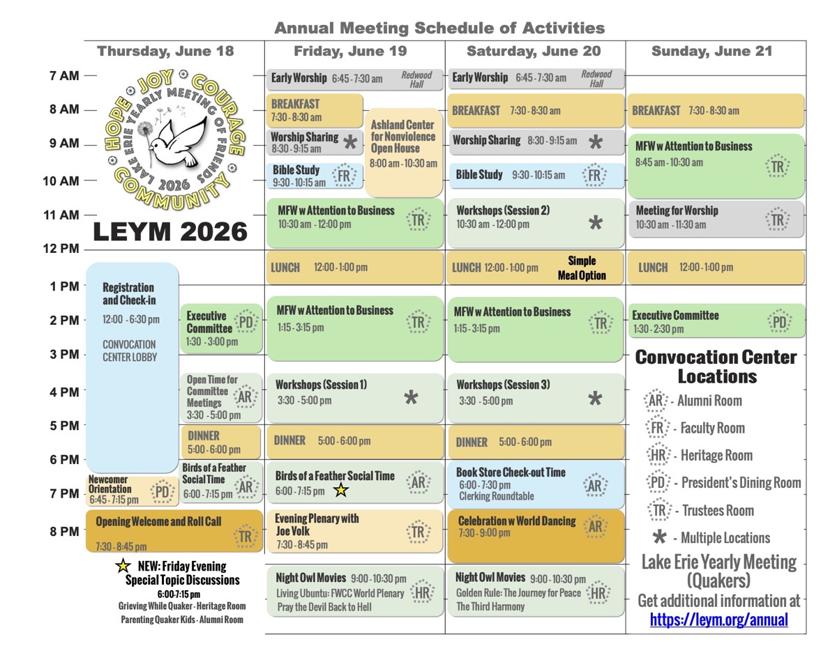 2026 Meeting Schedule