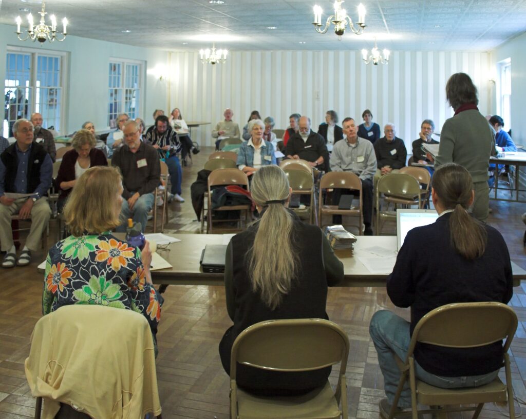 Representative meeting in Toledo Ohio as seen from behind the clerk's table.